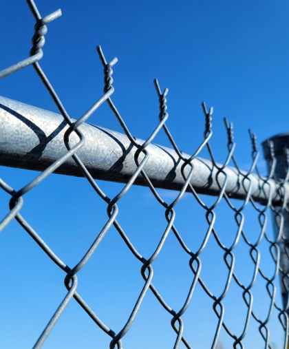 Chain link fencing
