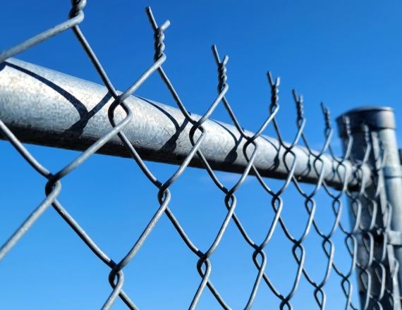 Chain link fencing